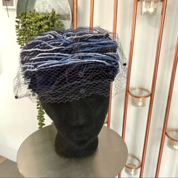 Vintage Maxine Hats Union Made Toque Netted Hat